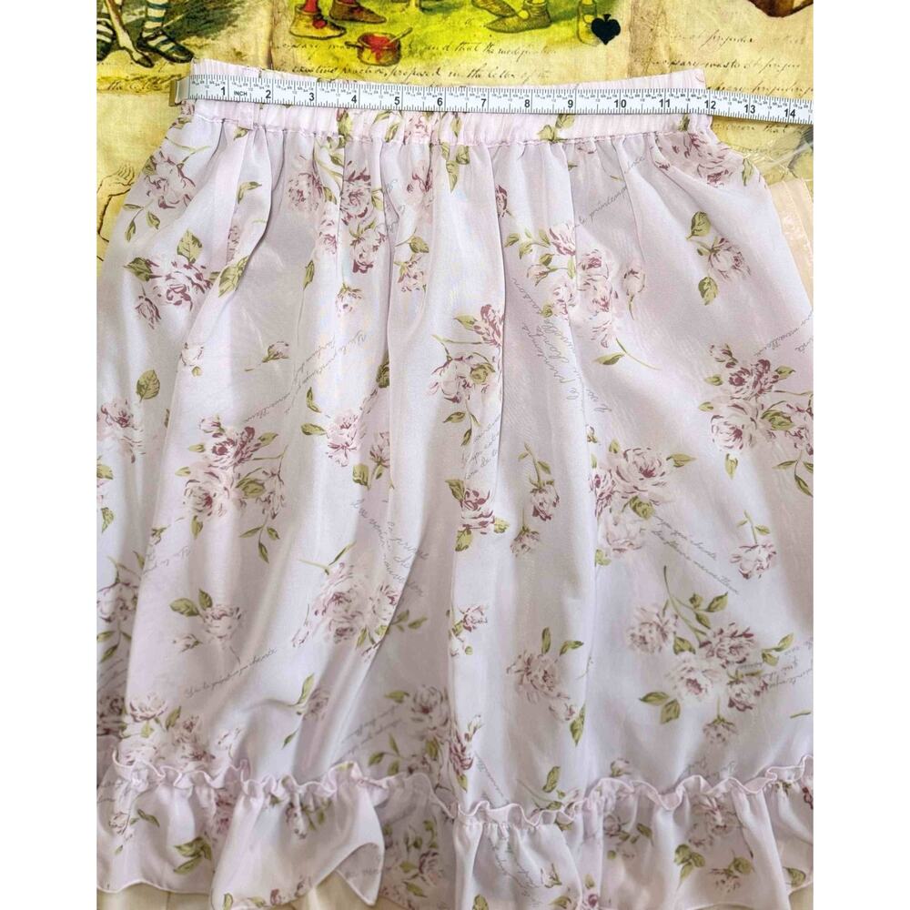 Axes Femme Ruffle Blouse Classical Rose Skirt Set Himekaji Coquette Shoujo Girl - Picture 16 of 16